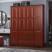 Palace Imports 100% Solid Wood Family 4-Door Wardrobe Armoire with Metal or Wooden Knobs
