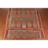 Palace Size Orange Kilim Oriental Rug Hand-Woven Wool Carpet - 10'4"x 16'1"