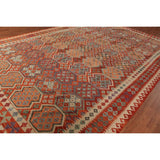 Palace Size Orange Kilim Oriental Rug Hand-Woven Wool Carpet - 10'4"x 16'1"