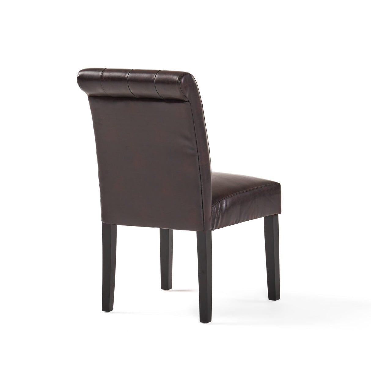 Palermo Brown Bonded Leather Tufted Dining Chair (Set of 2) by Christopher Knight Home