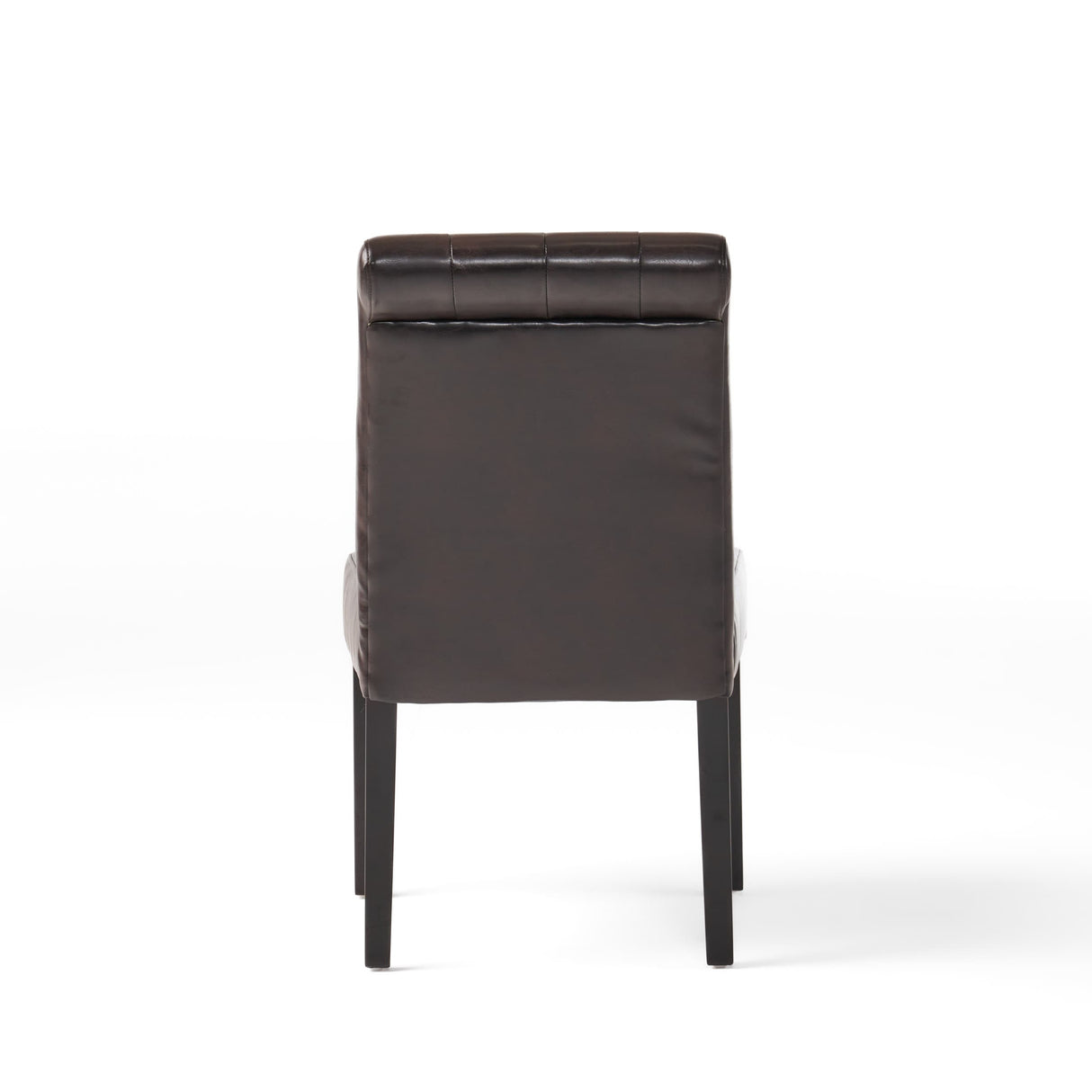 Palermo Brown Bonded Leather Tufted Dining Chair (Set of 2) by Christopher Knight Home