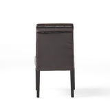 Palermo Brown Bonded Leather Tufted Dining Chair (Set of 2) by Christopher Knight Home