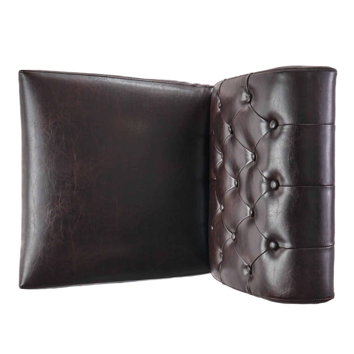 Palermo Brown Bonded Leather Tufted Dining Chair (Set of 2) by Christopher Knight Home
