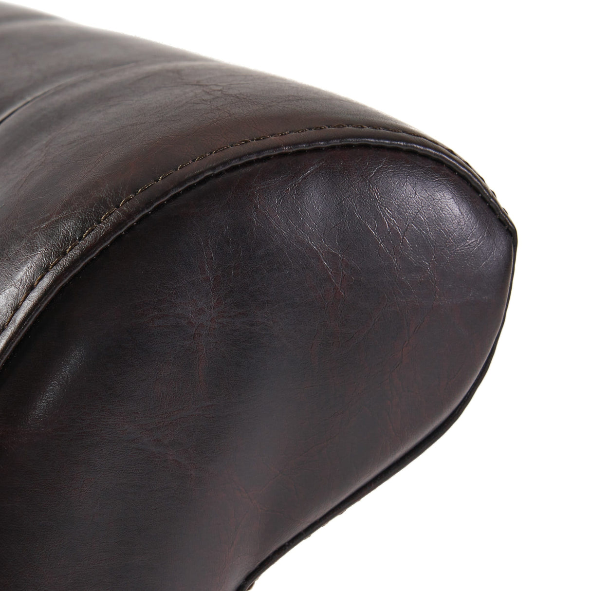 Palermo Brown Bonded Leather Tufted Dining Chair (Set of 2) by Christopher Knight Home