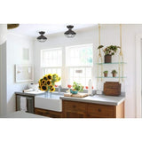 Palermo Rustic Mini Cage Semi Flush Ceiling Lights
