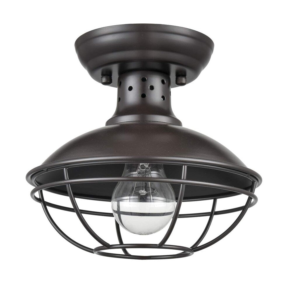 Palermo Rustic Mini Cage Semi Flush Ceiling Lights
