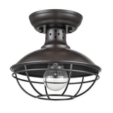 Palermo Rustic Mini Cage Semi Flush Ceiling Lights
