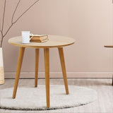 Carson Carrington Olgod Mid-century Modern Round End Table with Solid Cherry Top
