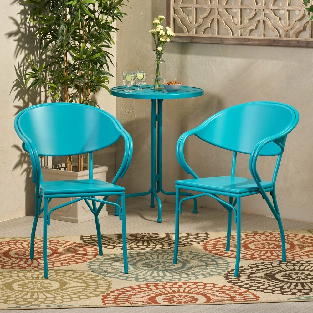 Palm Desert Outdoor Modern Dining Chair (Set of 2) by Christopher Knight Home