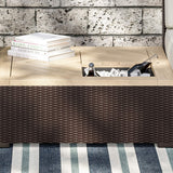 Palm Springs Brown Rattan Outdoor Loveseat Set by Homestyles - 57" x 33" x 32"