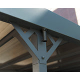 Palma 10 ft.x 16 ft. Carport Kit - Grey Structure & Twin Wall Panels - 10 ft.x 16 ft.