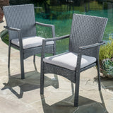 Palmers Outdoor 5-piece Wicker Dining Set with Cushions by Christopher Knight Home
