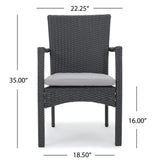 Palmers Outdoor 5-piece Wicker Dining Set with Cushions by Christopher Knight Home