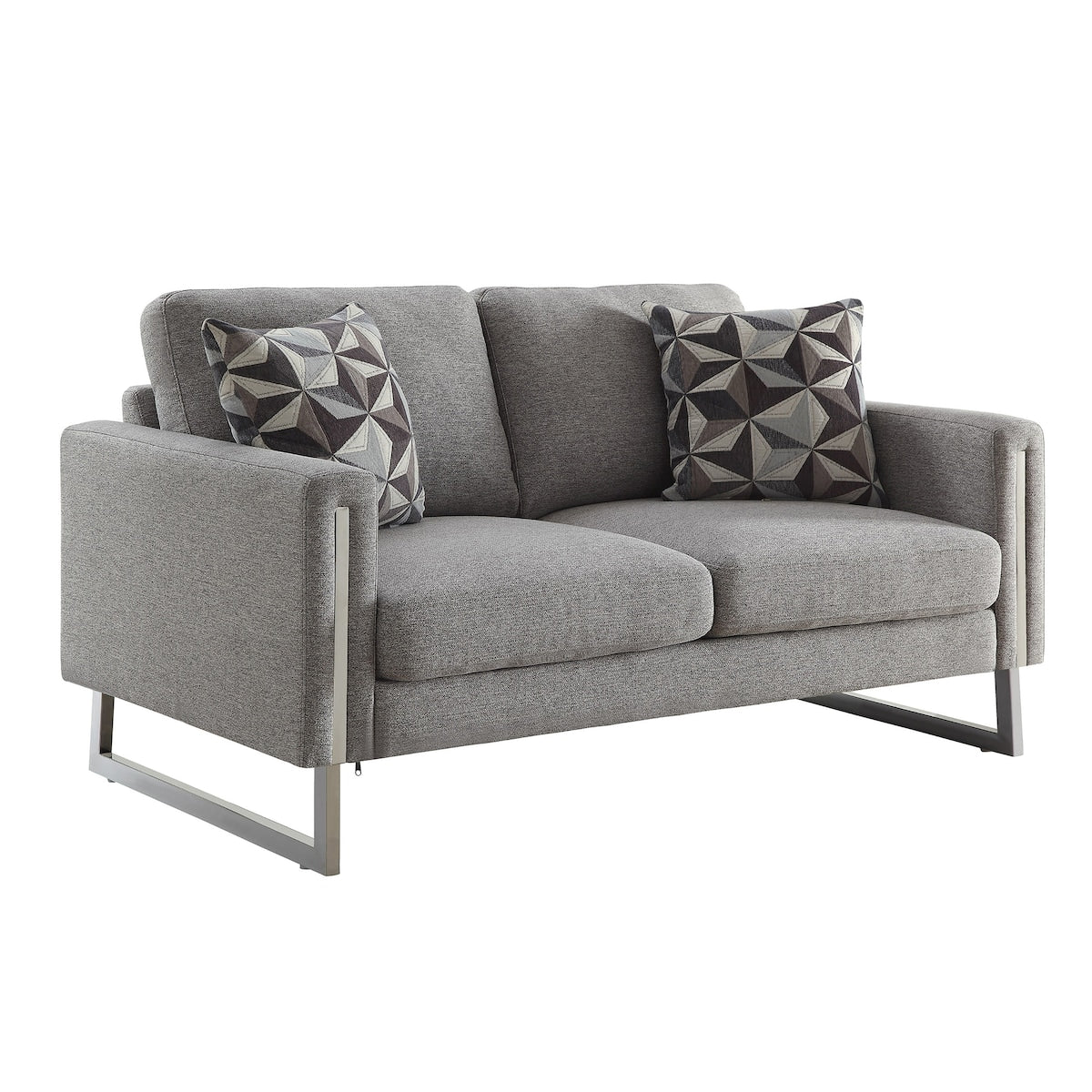 Paloma Contemporary Grey Loveseat