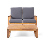 Paloma Acacia Wood Outdoor Loveseat Set by Christopher Knight Home