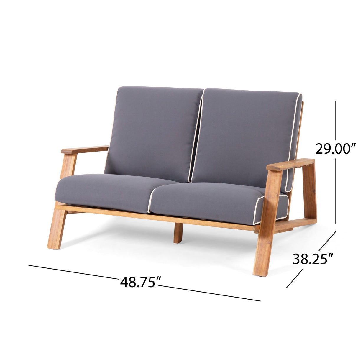 Paloma Acacia Wood Outdoor Loveseat Set by Christopher Knight Home