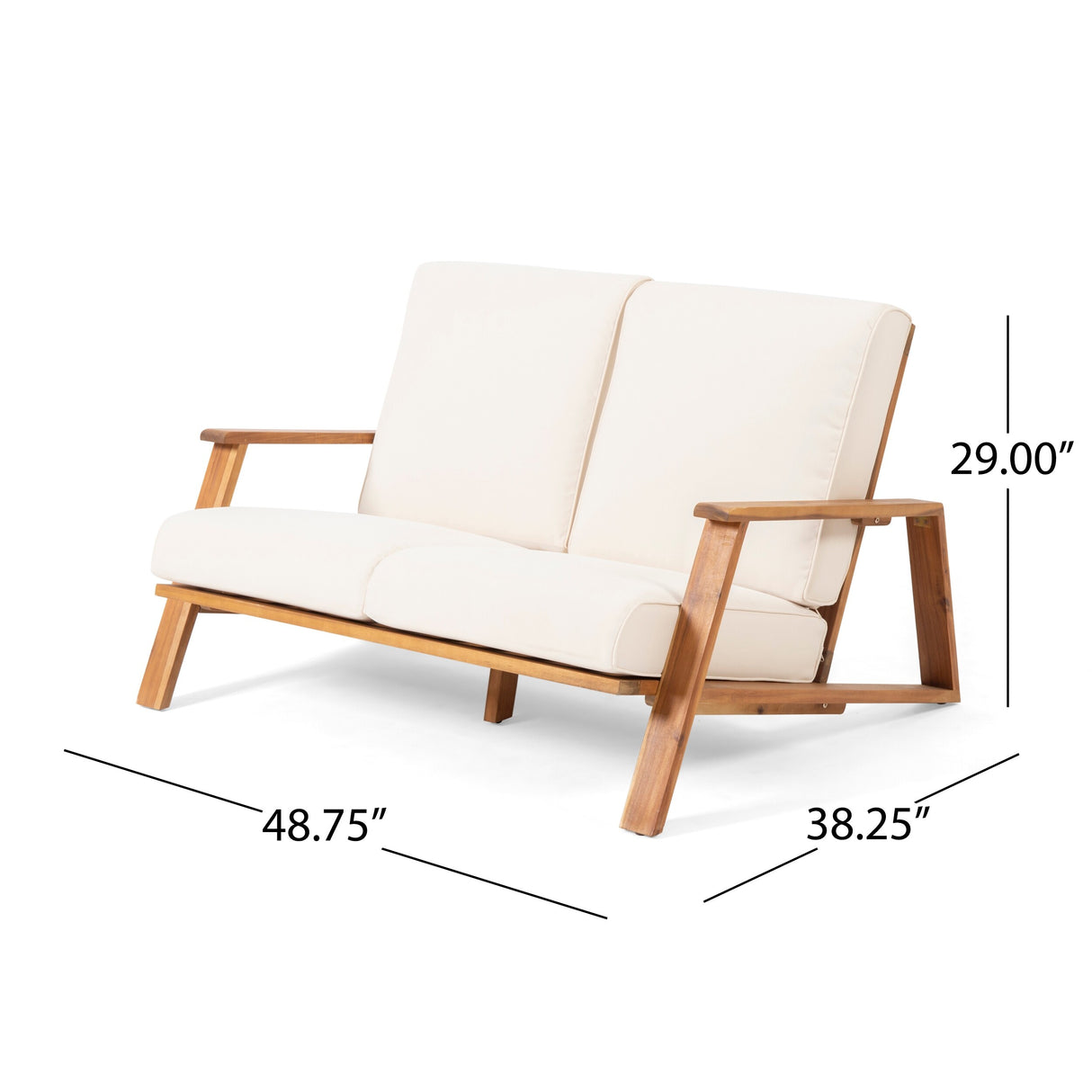 Paloma Acacia Wood Outdoor Loveseat Set by Christopher Knight Home