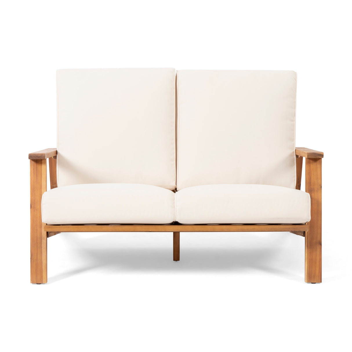 Paloma Acacia Wood Outdoor Loveseat Set by Christopher Knight Home