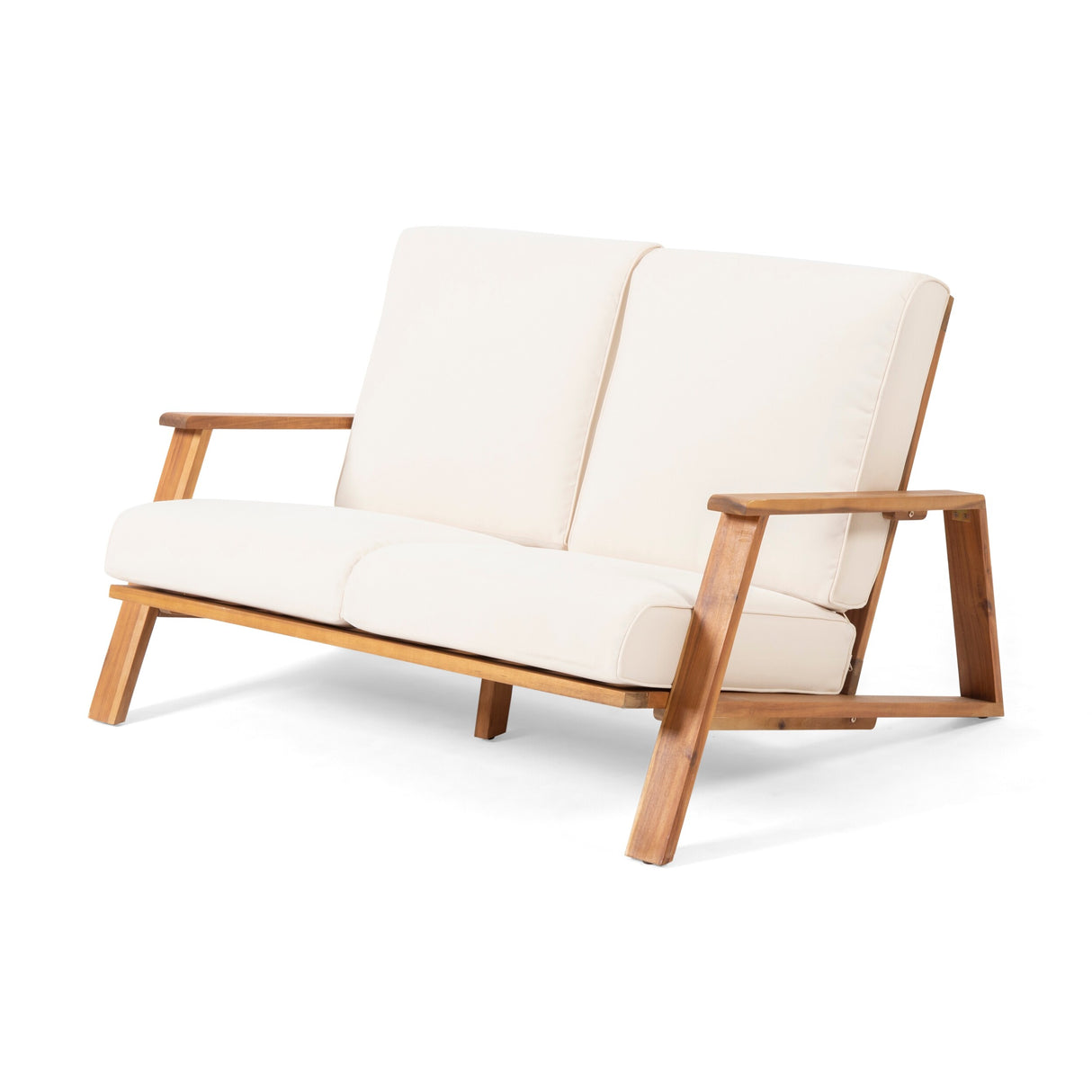 Paloma Acacia Wood Outdoor Loveseat Set by Christopher Knight Home