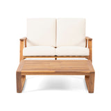 Paloma Acacia Wood Outdoor Loveseat Set by Christopher Knight Home