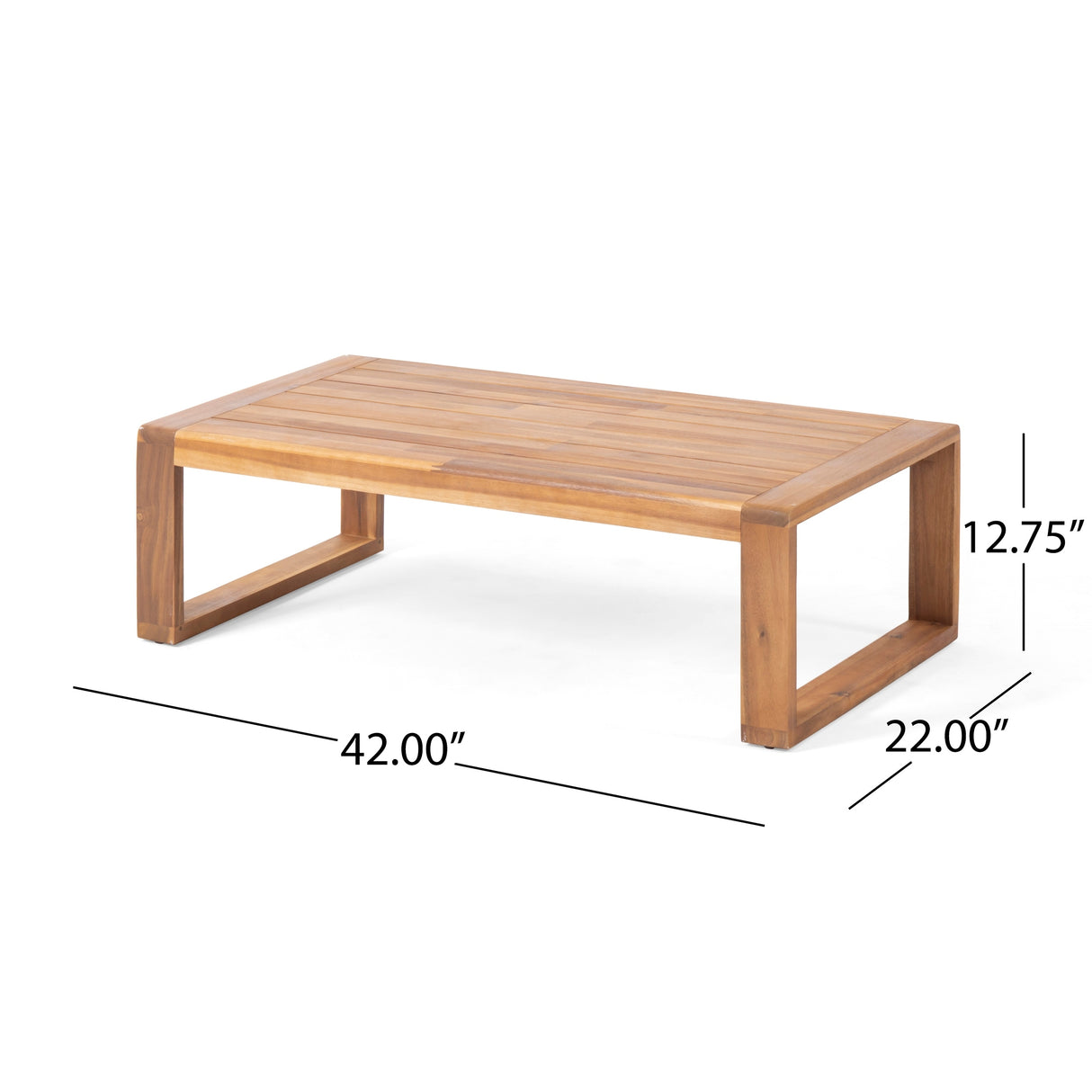 Paloma Acacia Wood Outdoor Loveseat Set by Christopher Knight Home