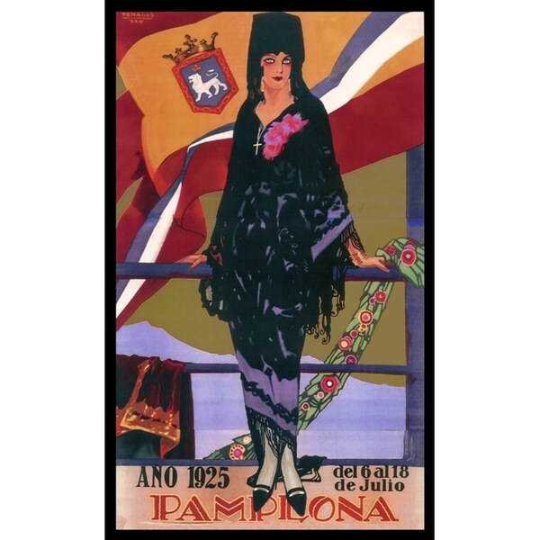 Pamplona X-VINAPP114205 Print 10"x6" by Vintage Apple Collection