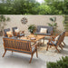 Panama Outdoor 8-piece Acacia Wood Chat Set by Christopher Knight Home
