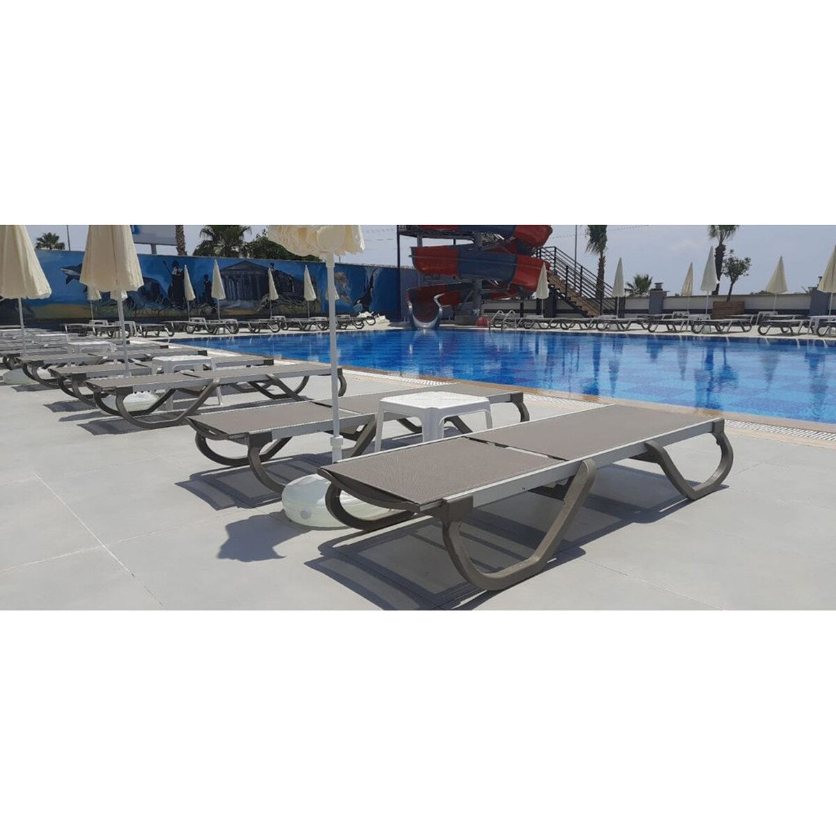 Panama Set of 2 Chaise Loungers-Cappuccino