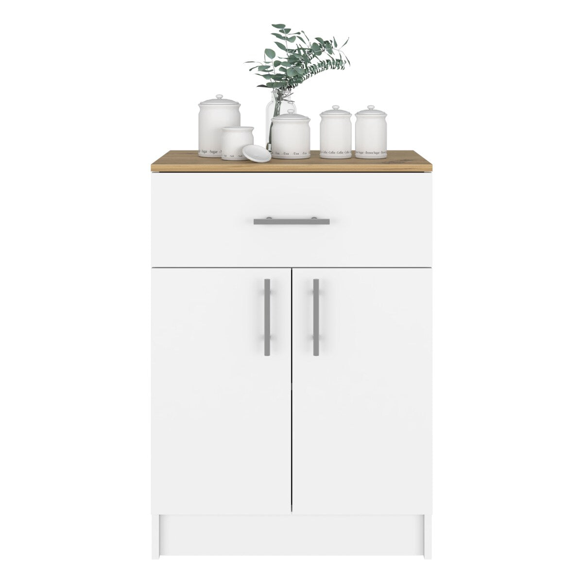 Pantry Cabinet With One Drawer Light Oak Finish