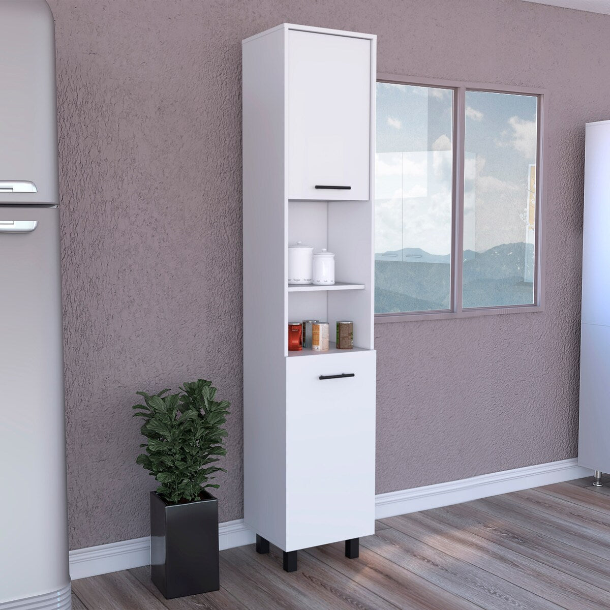 Pantry Cabinet With Three Interior Shelves