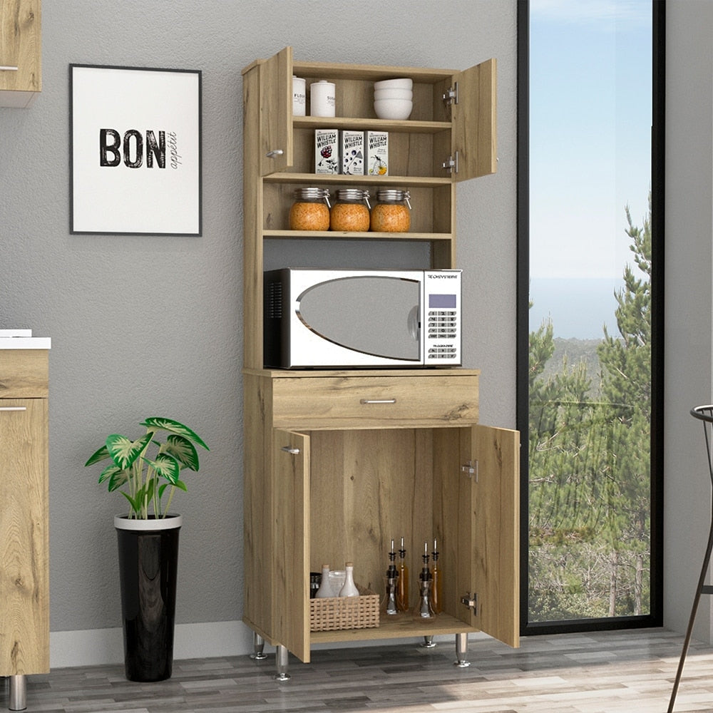 Pantry With Two Double Door Cabinet