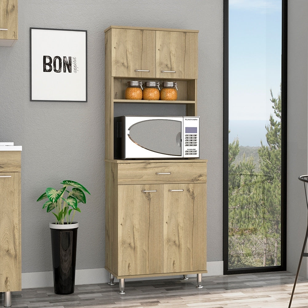 Pantry With Two Double Door Cabinet