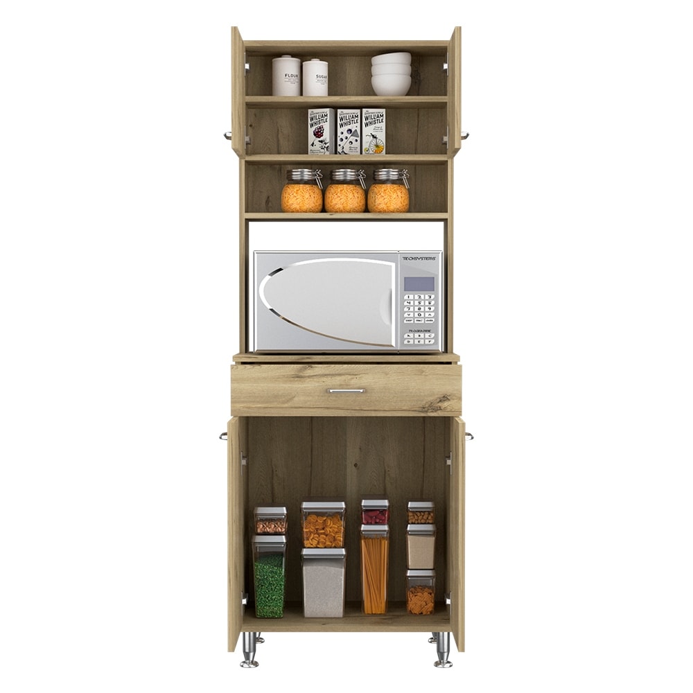 Pantry With Two Double Door Cabinet