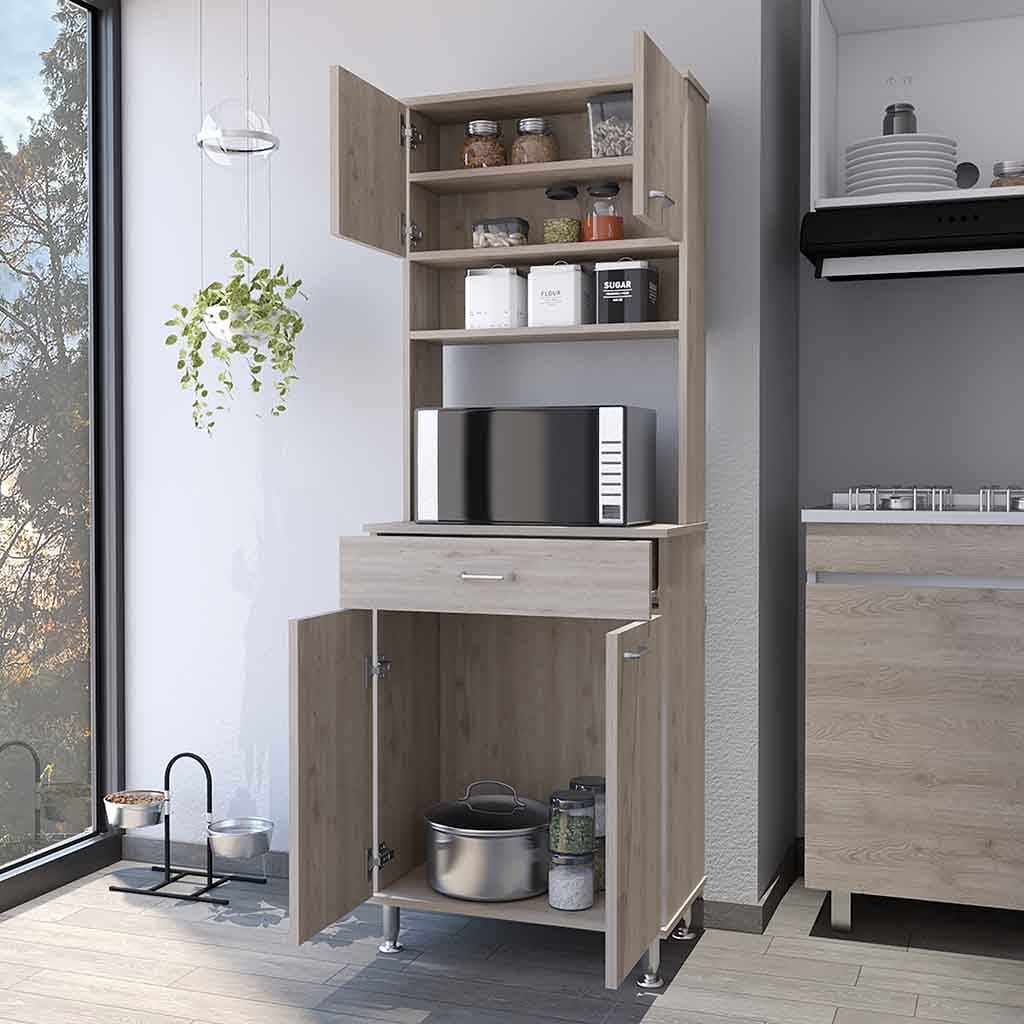Pantry With Two Double Door Cabinet