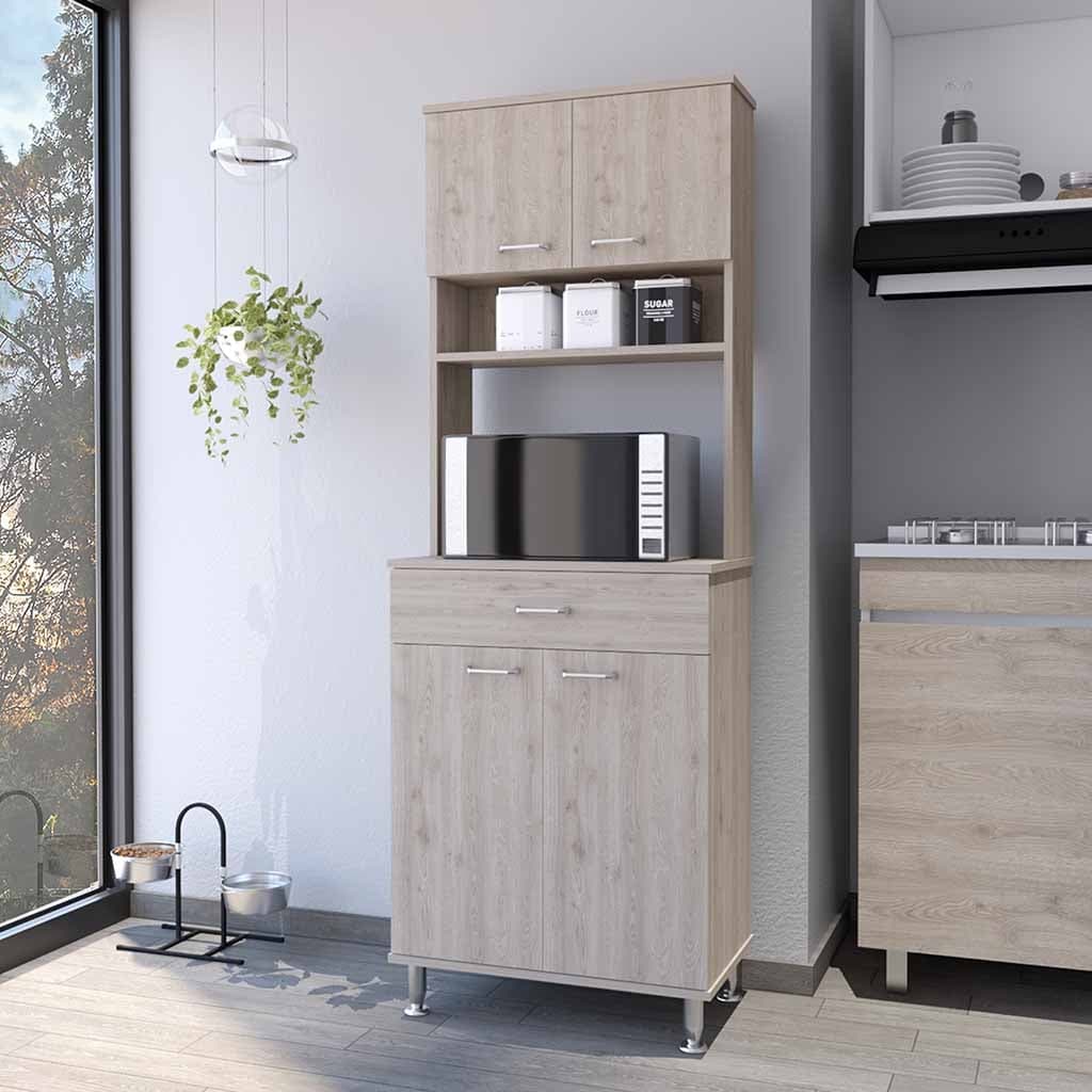 Pantry With Two Double Door Cabinet