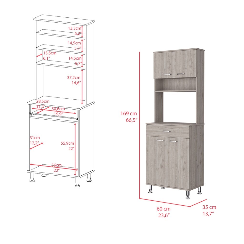 Pantry With Two Double Door Cabinet