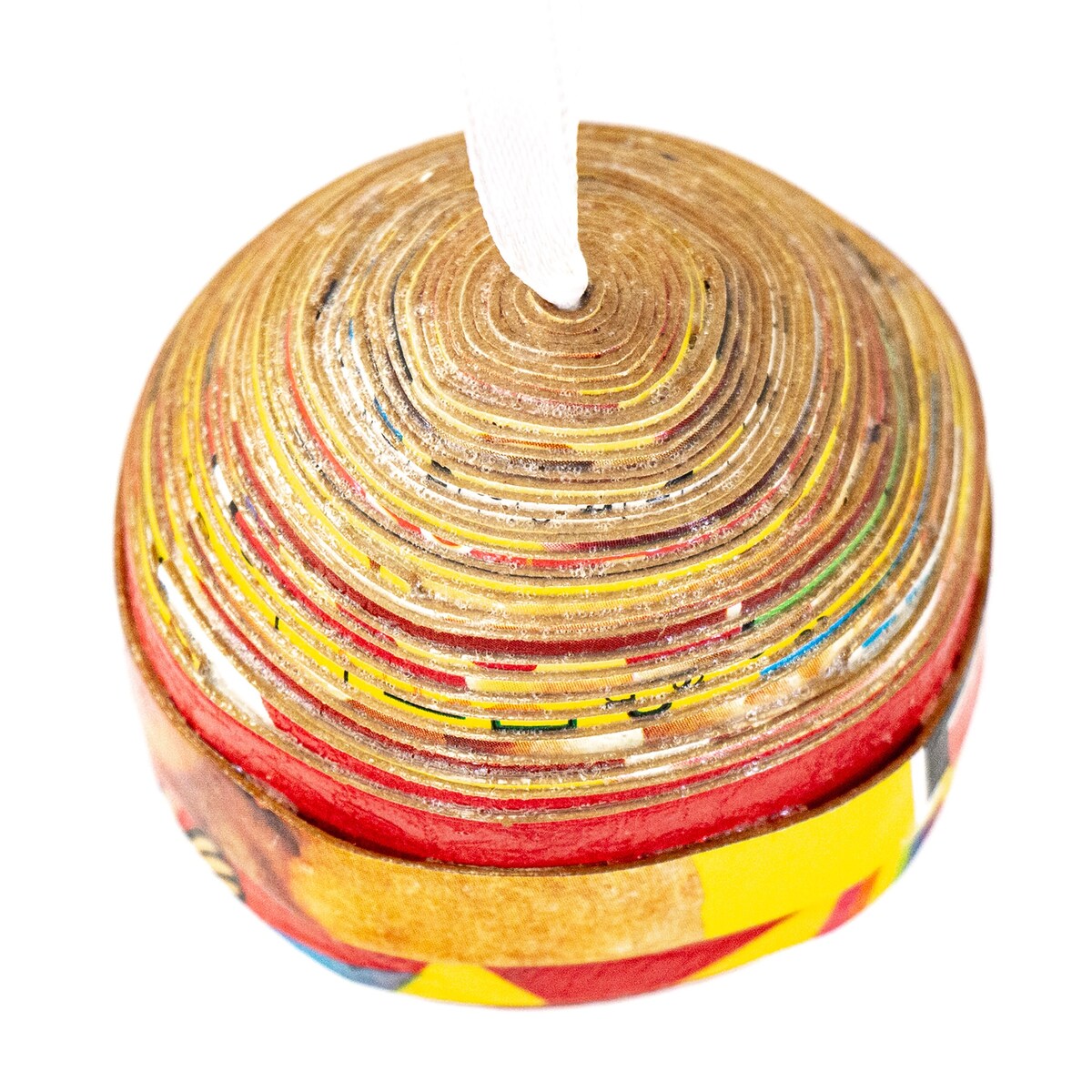 Paper Mache Ball Handcrafted Haitian Ornament, Set of 3 - N/A