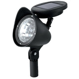 Paradise GL23836BK12 Black Plastic Solar Floodlight With Attached Solar Panel