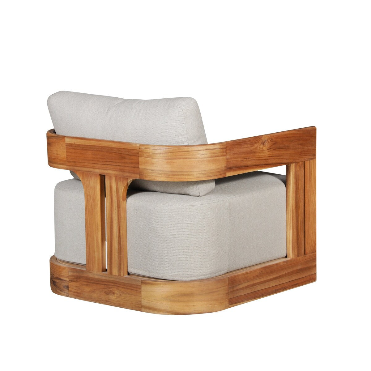 Paradiso Outdoor Solid Teak Swivel Chair