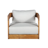 Paradiso Outdoor Solid Teak Swivel Chair