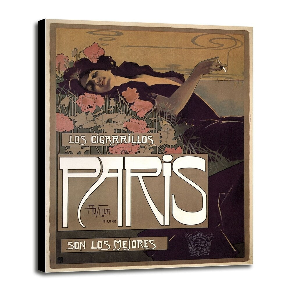Paris Cigarettes 1901-VINAPP116939 Print 23.5"x17.75" by Vintage Apple Collection