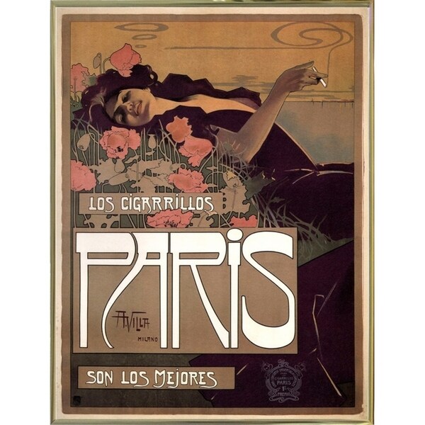 Paris Cigarettes 1901-VINAPP116939 Print 23.5"x17.75" by Vintage Apple Collection