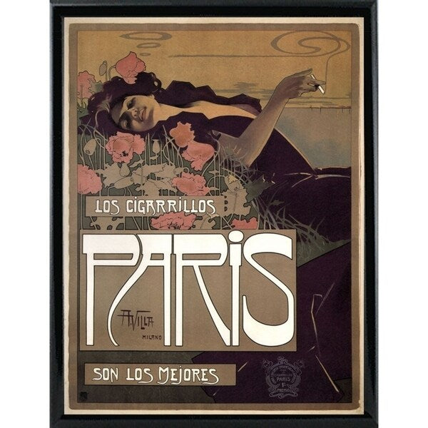 Paris Cigarettes 1901-VINAPP116939 Print 23.5"x17.75" by Vintage Apple Collection