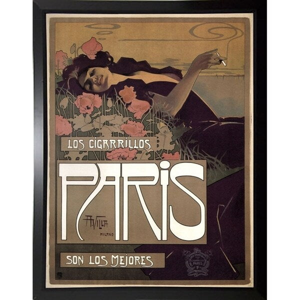 Paris Cigarettes 1901-VINAPP116939 Print 23.5"x17.75" by Vintage Apple Collection