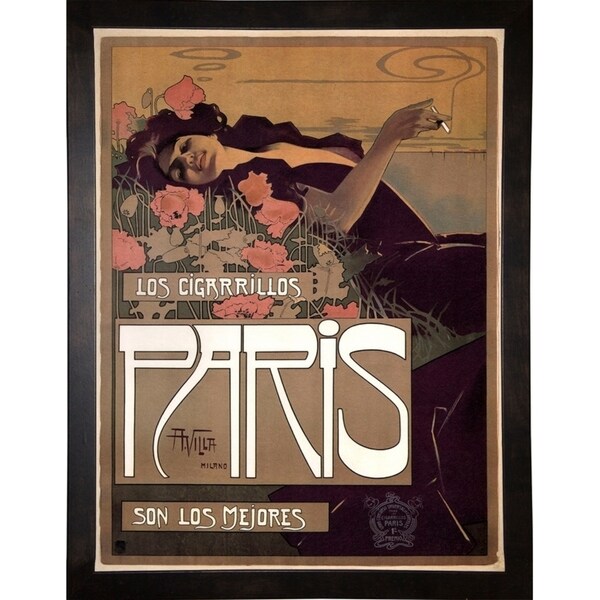 Paris Cigarettes 1901-VINAPP116939 Print 23.5"x17.75" by Vintage Apple Collection