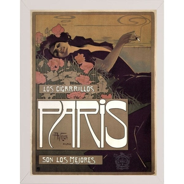 Paris Cigarettes 1901-VINAPP116939 Print 23.5"x17.75" by Vintage Apple Collection