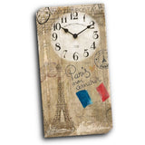 Paris Clock 12x24 Gallery Wrapped Stretched Canvas