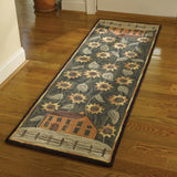 Park Designs House and Sunflower Hooked Rug Runner - 2'x6'