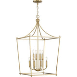 Parkhurst Collection Eight-Light New Traditional Brushed Bronze Chandelier Foyer Light - 20 in x 20 in x 36 in
