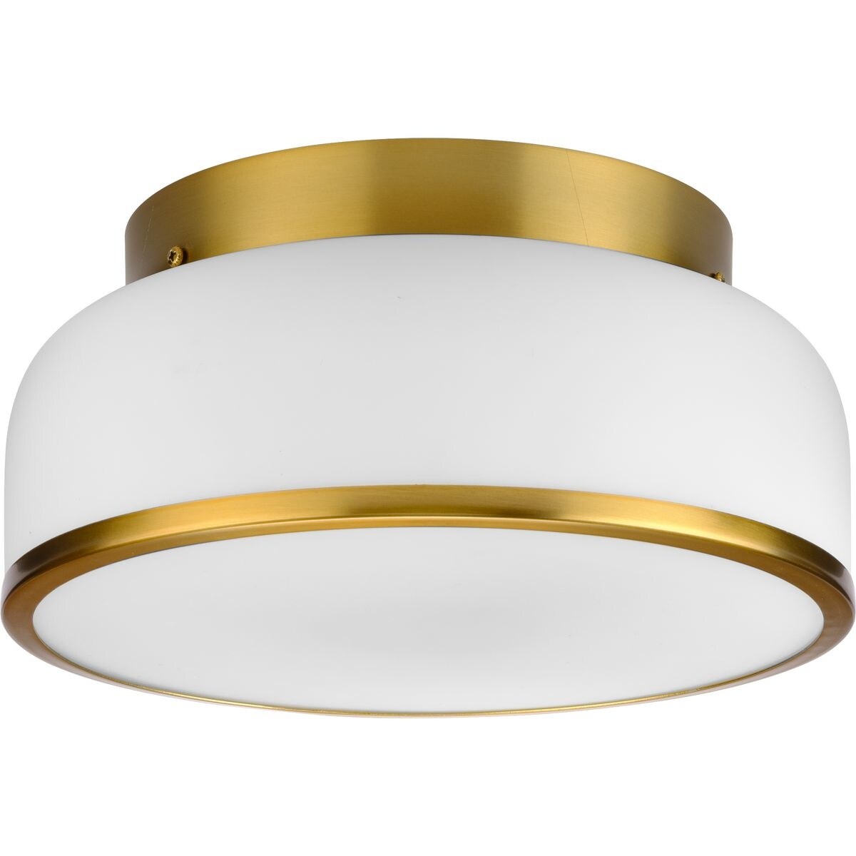 Parkhurst Collection Two-Light Brushed Bronze New Traditional 11-1 4" Flush Mount Light - 11.25 in x 11.25 in x 5.12 in